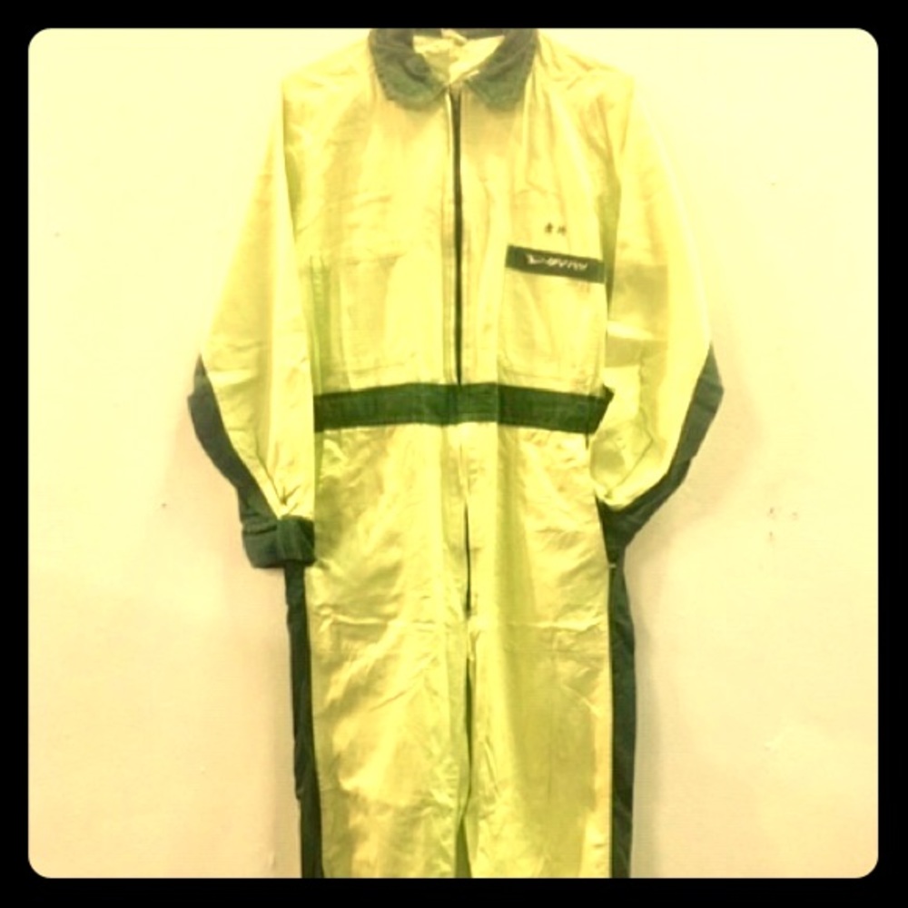 Vintage racing mechanic boilersuit coveralls green - Picture 1 of 5
